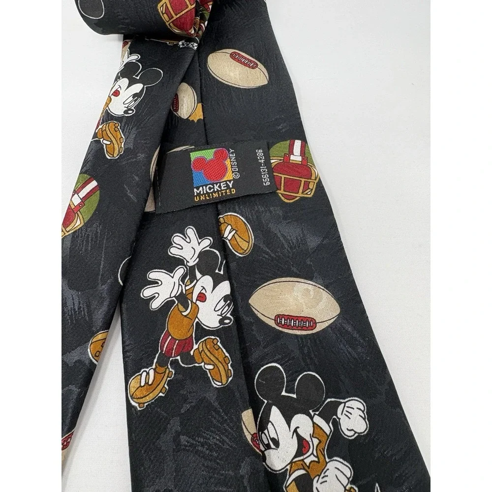 Vintage Mickey Mouse 1990's Unlimited Football Necktie Disney Fall Classic Tie